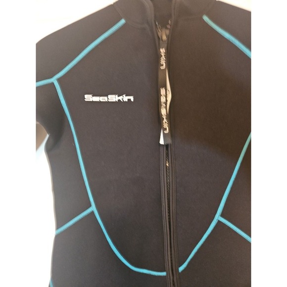 NEW SeaSkin Shorty Full Body Suit Front Zip Wetsuit Diving Snorkeling Surfing - Picture 2 of 10